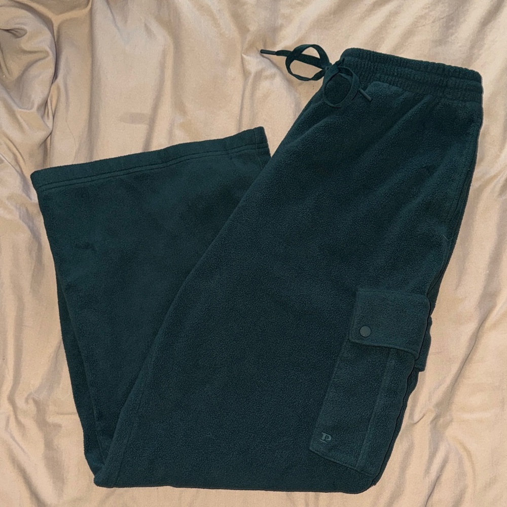 PINK Victoria's Secret Teal Fleece Joggers